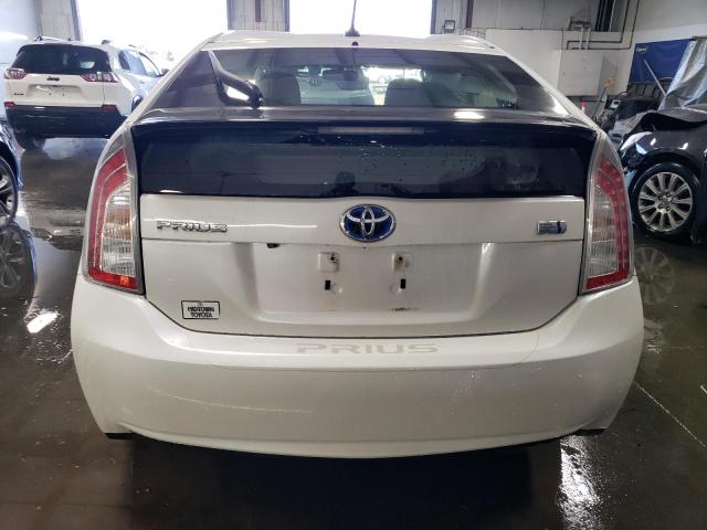 JTDKN3DU7E0365906 - 2014 TOYOTA PRIUS WHITE photo 6