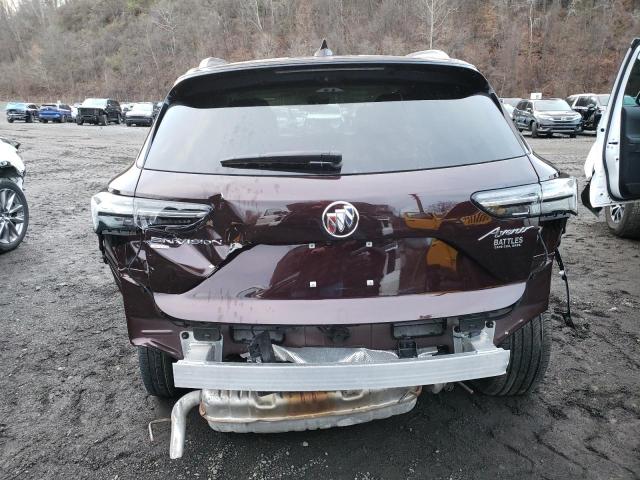 LRBFZSR4XND072145 - 2022 BUICK ENVISION AVENIR BURGUNDY photo 6