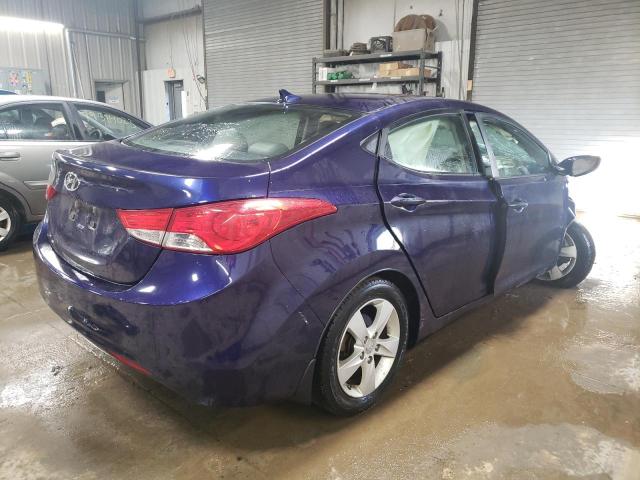 5NPDH4AE4DH284432 - 2013 HYUNDAI ELANTRA GLS BLUE photo 3