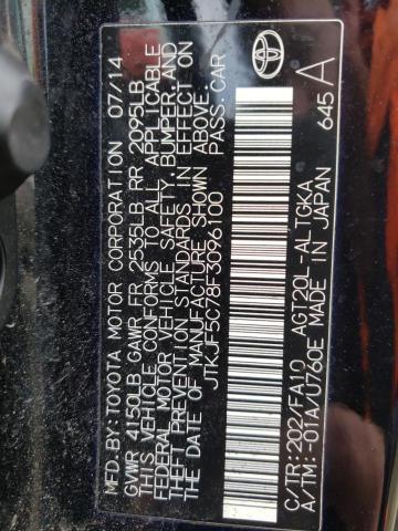 JTKJF5C78F3096100 - 2015 TOYOTA SCION TC 黑色 照片 12