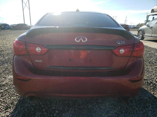 JN1BV7AR9EM694853 - 2014 INFINITI Q50 BASE RED photo 6