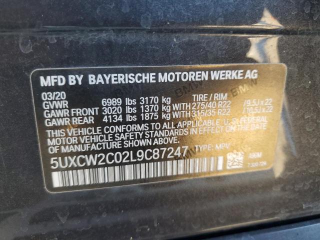 5UXCW2C02L9C87247 - 2020 BMW X7 XDRIVE40I CHARCOAL photo 13