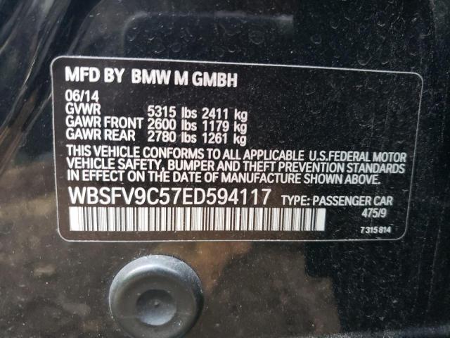 WBSFV9C57ED594117 - 2014 BMW M5 BLACK photo 12