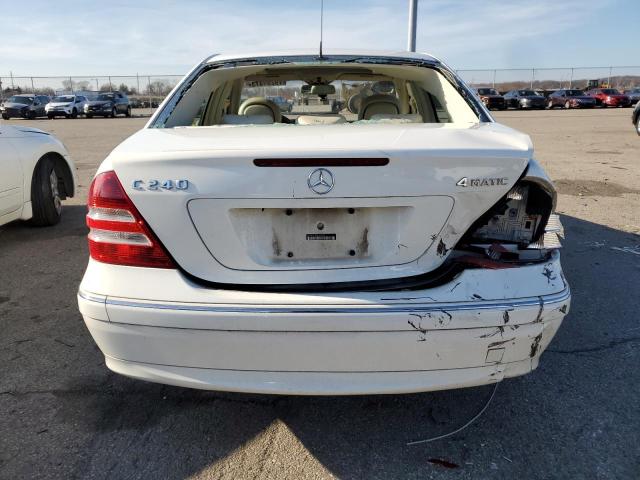 WDBRF81J55F608966 - 2005 MERCEDES-BENZ C 240 4MATIC WHITE photo 6