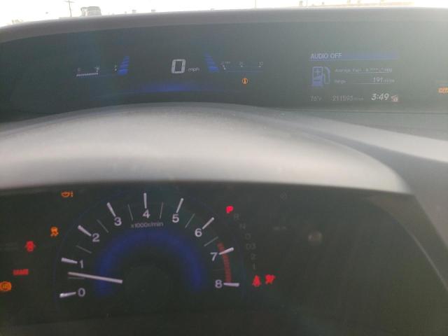 19XFB2F99CE316675 - 2012 HONDA CIVIC EXL ვერცხლისფერი ფოტო 9