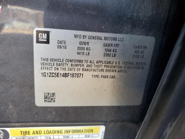 1G1ZC5E14BF187071 - 2011 CHEVROLET MALIBU 1LT Boz foto 12
