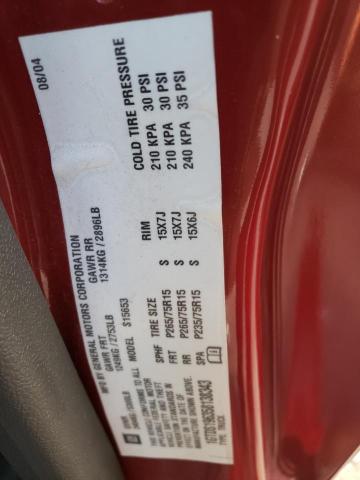 1GTDS196358138343 - 2005 GMC CANYON RED photo 12