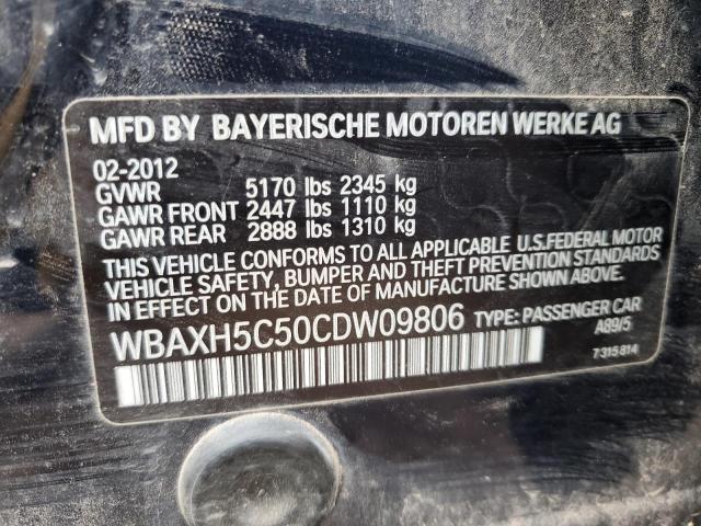 WBAXH5C50CDW09806 - 2012 BMW 528 XI BLACK photo 13