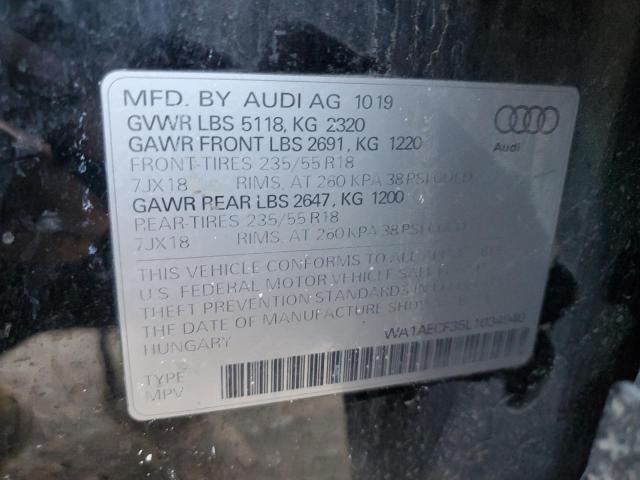 WA1AECF35L1034940 - 2020 AUDI Q3 PREMIUM BLACK photo 13