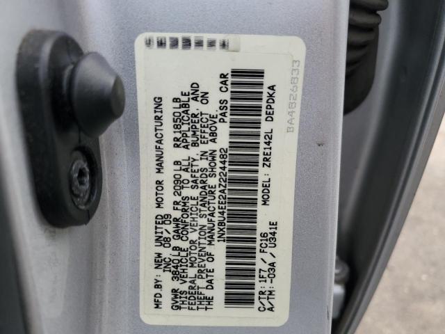 1NXBU4EE2AZ224482 - 2010 TOYOTA COROLLA L BASE SILVER photo 12