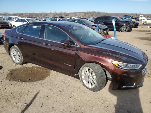 3FA6P0MU5KR168521 - 2019 FORD FUSION SEL MAROON photo 4