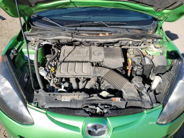 JM1DE1KY9C0138264 - 2012 MAZDA MAZDA2 GREEN photo 11