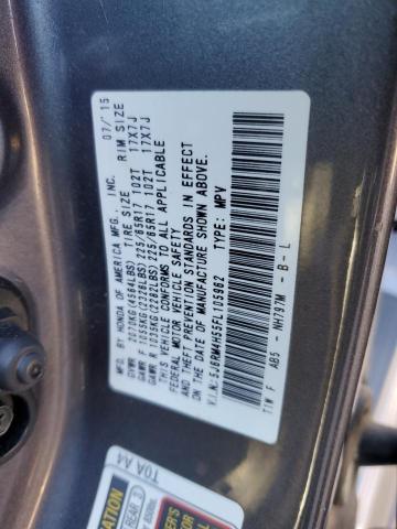 5J6RM4H55FL105962 - 2015 HONDA CR-V EX GRAY photo 13