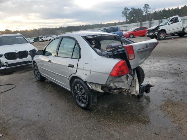 2HGES16571H609934 - 2001 HONDA CIVIC LX SILVER photo 2