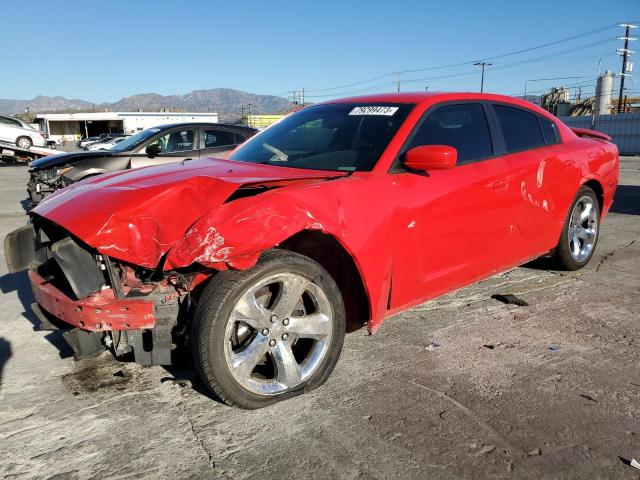 2C3CDXBG3EH359919 - 2014 DODGE CHARGER SE RED photo 1