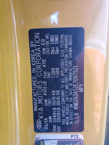 KNDJX3A52E7097521 - 2014 KIA SOUL ! YELLOW photo 14