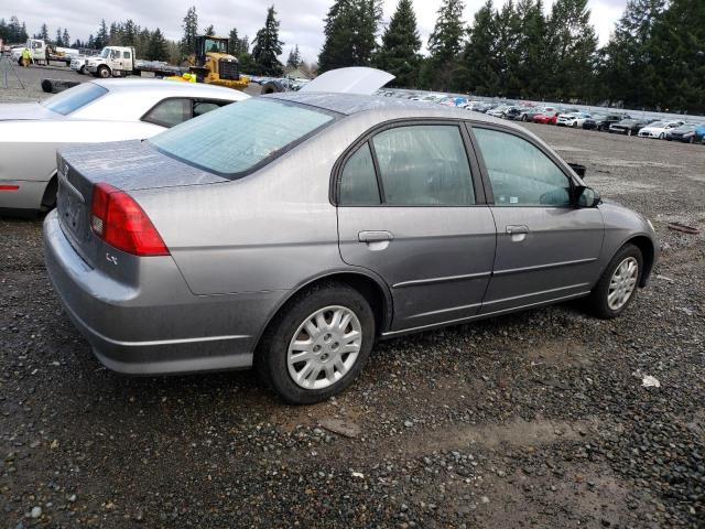 2HGES16514H546043 - 2004 HONDA CIVIC LX GRAY photo 3