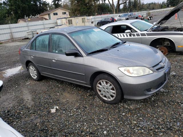 2HGES16514H546043 - 2004 HONDA CIVIC LX GRAY photo 4