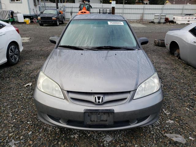 2HGES16514H546043 - 2004 HONDA CIVIC LX GRAY photo 5