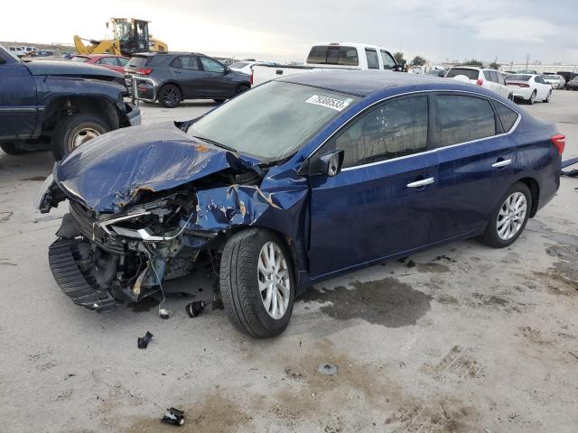 3N1AB7AP2JL659241 - 2018 NISSAN SENTRA S BLUE photo 1