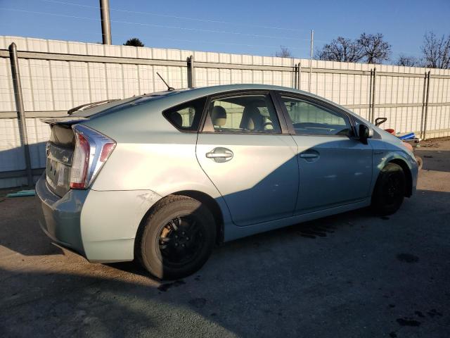 JTDKN3DU7D5664572 - 2013 TOYOTA PRIUS TURQUOISE photo 3