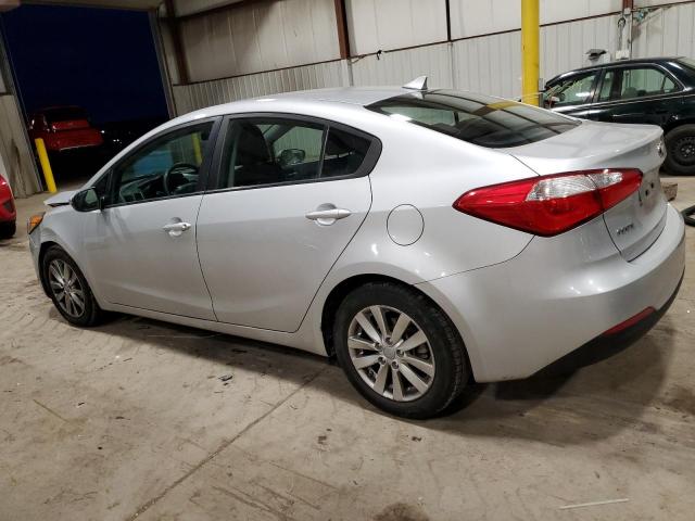 KNAFX4A68F5340537 - 2015 KIA FORTE LX SILVER photo 2