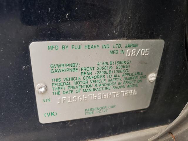 JF1SG67636H727246 - 2006 SUBARU FORESTER 2.5X LL BEAN BLUE photo 14