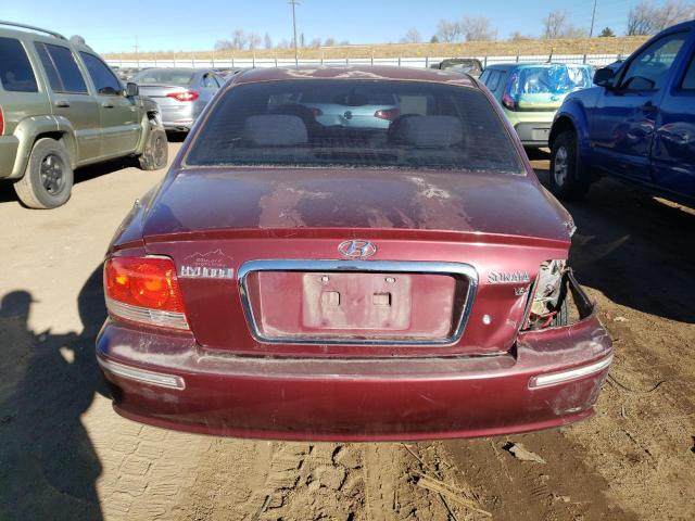 KMHWF35H15A186668 - 2005 HYUNDAI SONATA 4D GLS MAROON photo 6