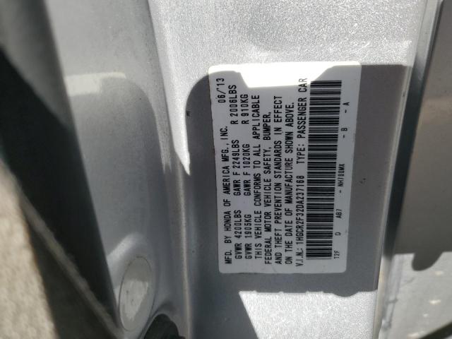 1HGCR2F32DA237168 - 2013 HONDA ACCORD LX SILVER photo 12