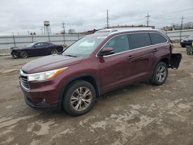5TDJKRFH3ES056437 - 2014 TOYOTA HIGHLANDER XLE BURGUNDY photo 1