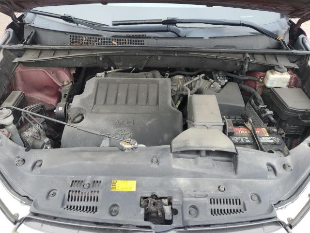 5TDJKRFH3ES056437 - 2014 TOYOTA HIGHLANDER XLE BURGUNDY photo 12