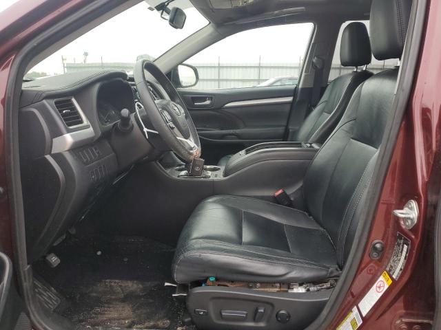 5TDJKRFH3ES056437 - 2014 TOYOTA HIGHLANDER XLE BURGUNDY photo 7