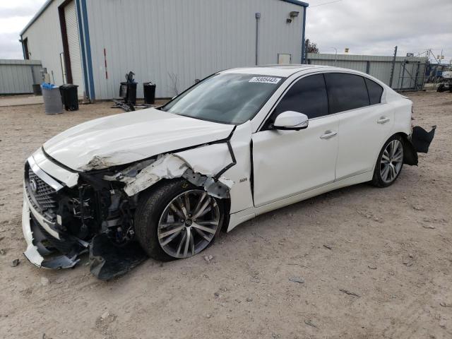 JN1EV7AP9KM540800 - 2019 INFINITI Q50 LUXE WHITE photo 1