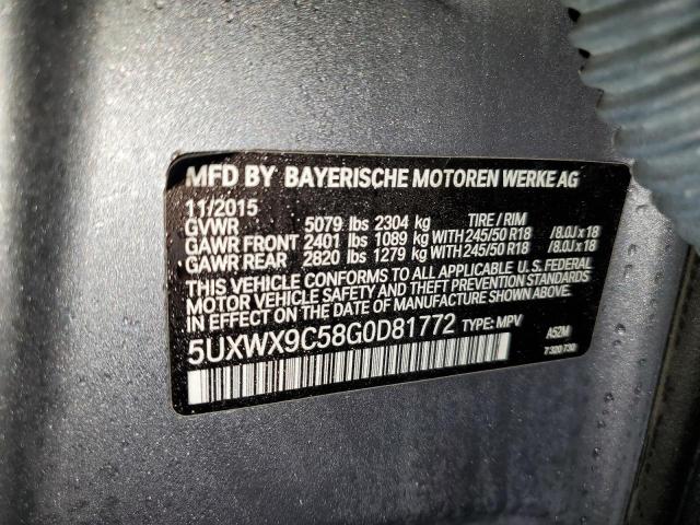 5UXWX9C58G0D81772 - 2016 BMW X3 XDRIVE28I GRAY photo 13