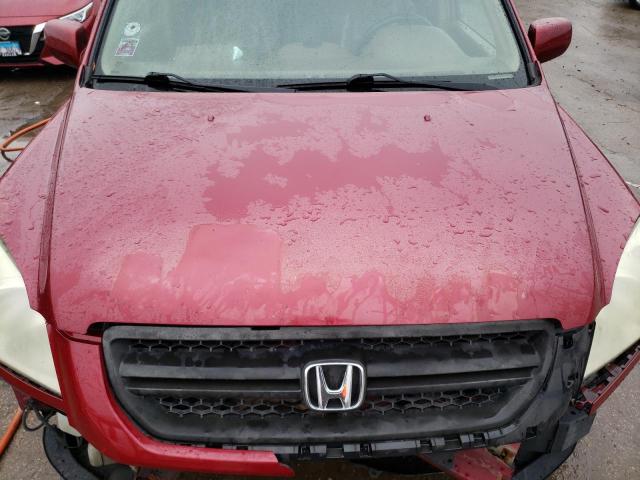 2HKYF18594H572894 - 2004 HONDA PILOT EXL RED photo 12