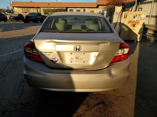 2HGFB2F57CH501276 - 2012 HONDA CIVIC LX SILVER photo 6