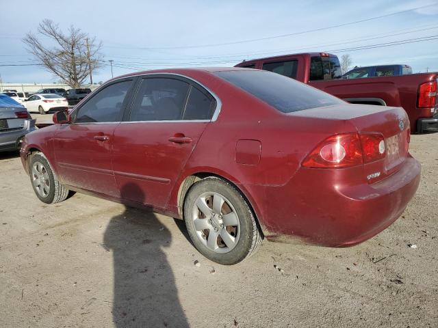 KNAGE123885196133 - 2008 KIA OPTIMA LX RED photo 2