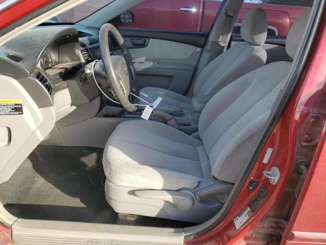 KNAGE123885196133 - 2008 KIA OPTIMA LX RED photo 7