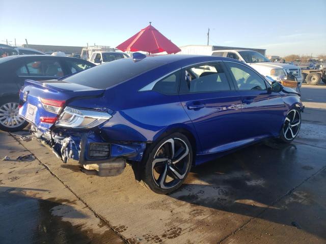 1HGCV1F38LA149083 - 2020 HONDA ACCORD SPORT BLUE photo 3