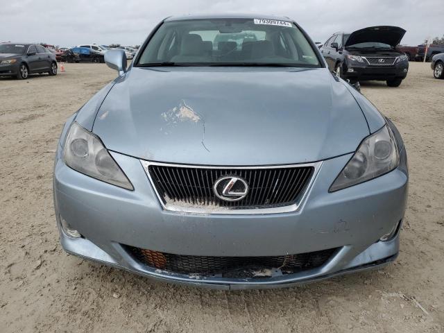 JTHBK262665007147 - 2006 LEXUS IS 250 BLUE photo 5