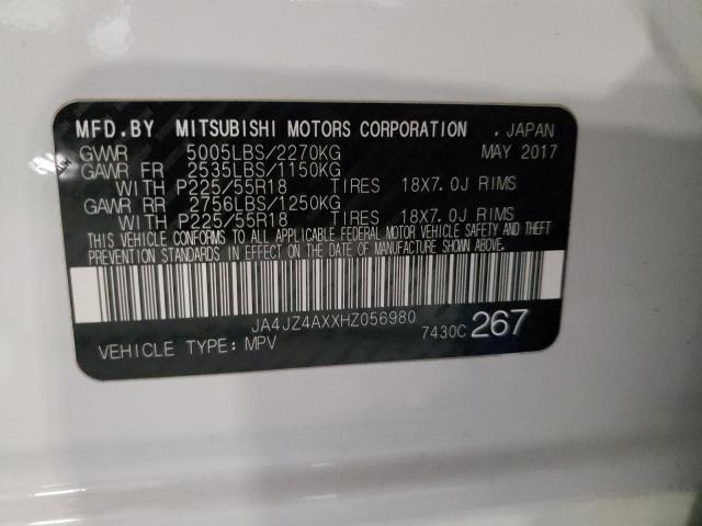 JA4JZ4AXXHZ056980 - 2017 MITSUBISHI OUTLANDER GT WHITE photo 13