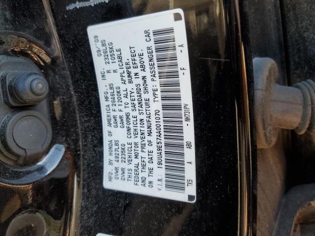 19UUA9E57AA001070 - 2010 ACURA TL BLACK photo 12