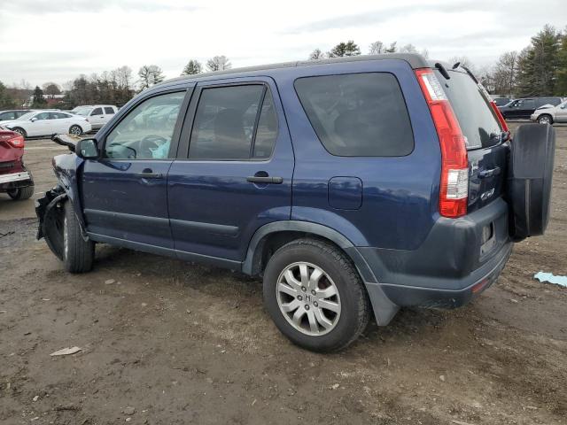 JHLRD78826C011025 - 2006 HONDA CR-V EX BLUE photo 2