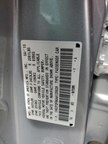 1HGCP2F84AA125629 - 2010 HONDA ACCORD EXL SILVER photo 13