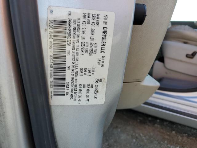 2A8HR54P88R613250 - 2008 CHRYSLER TOWN & COU TOURING SILVER photo 13