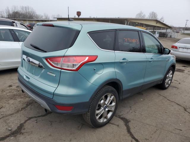 1FMCU0HX5DUA88475 - 2013 FORD ESCAPE SEL TURQUOISE photo 3