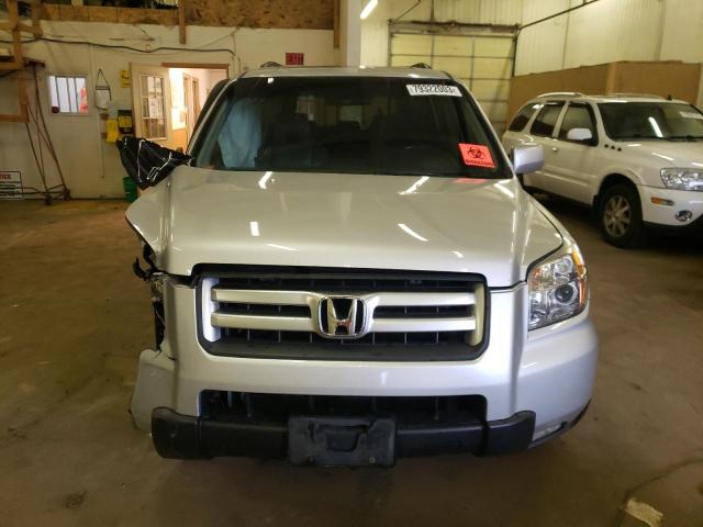 5FNYF185X7B017858 - 2007 HONDA PILOT EXL SILVER photo 5