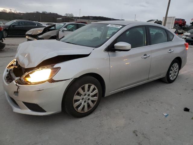 3N1AB7APXHY338397 - 2017 NISSAN SENTRA S SILVER photo 1