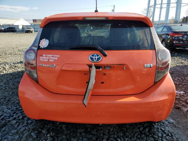 JTDKDTB38C1001806 - 2012 TOYOTA PRIUS C ORANGE photo 6