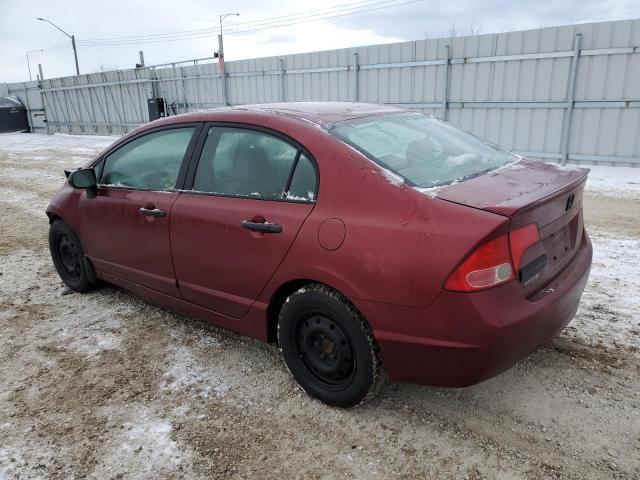 2HGFA15428H019084 - 2008 HONDA CIVIC DX-G RED photo 2